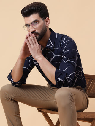 Big geo print shirt