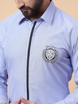 Stripe shirt with logo