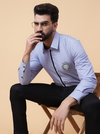 Stripe shirt with logo