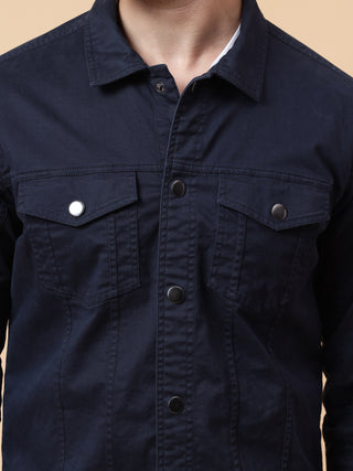 Solid jacket with snaps