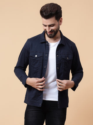 Solid jacket with snaps
