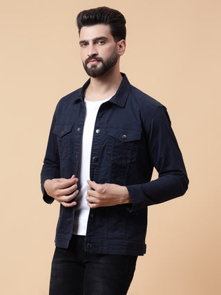 Solid jacket with snaps