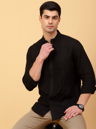 COTTON SHIRT WITH FINE TUCKS