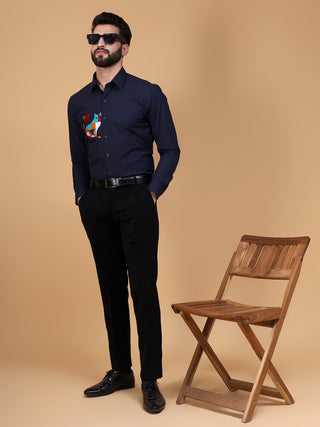 CAT EMBROIDERY SHIRT