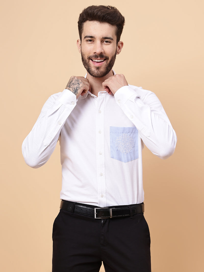 GEO EMBROIDERY SHIRT