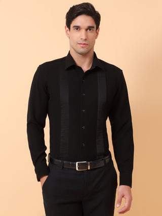 Black pleats shirts