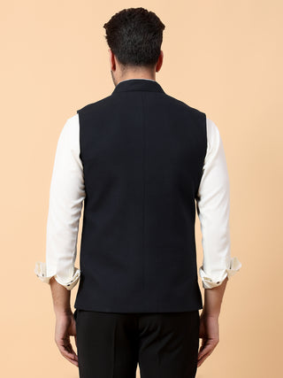 NAVY 4 PKT WAIST COAT