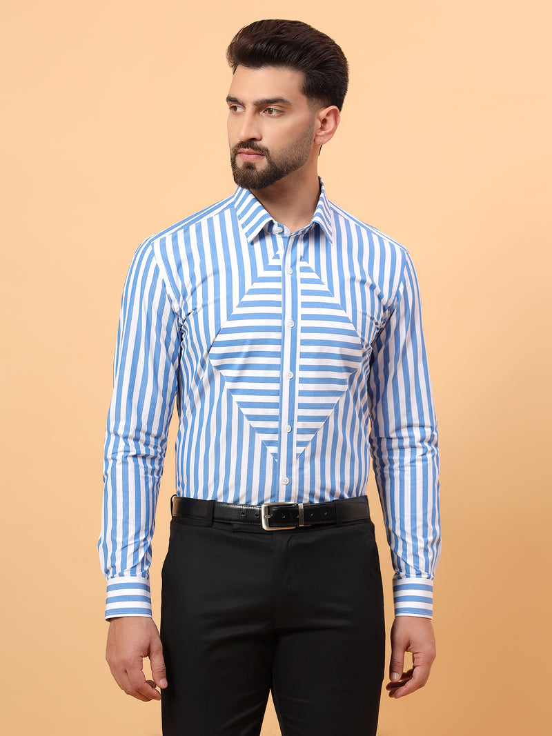 blue stripe shirt