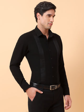 Black pleats shirts