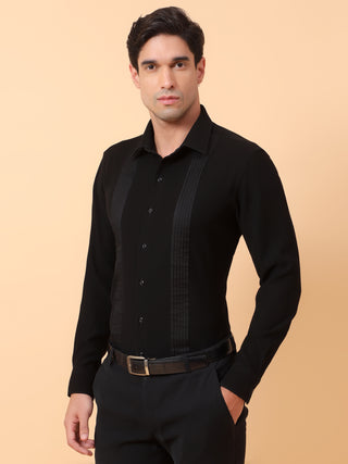 Black pleats shirts