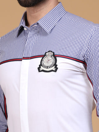 GINGHAM CHECK WITH LOGO SHIRT