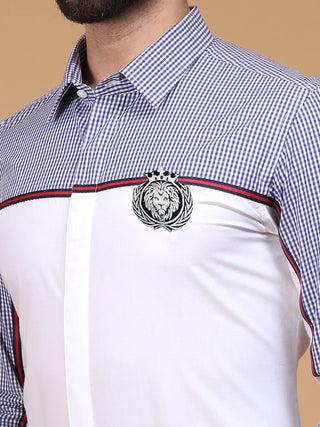 GINGHAM CHECK WITH LOGO SHIRT