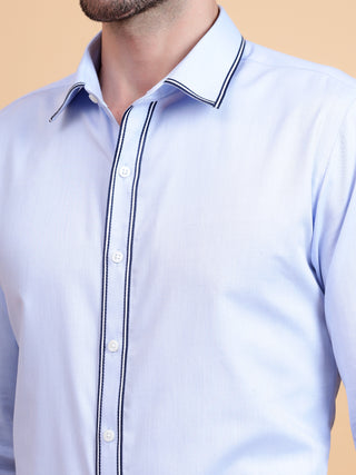 contrast tape shirt