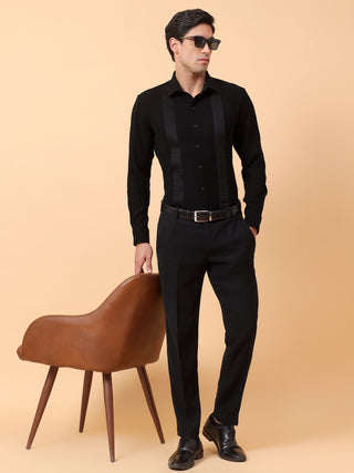 Black pleats shirts