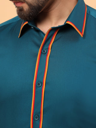 double piping shirt