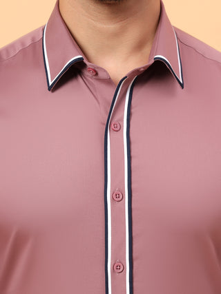 double piping shirt