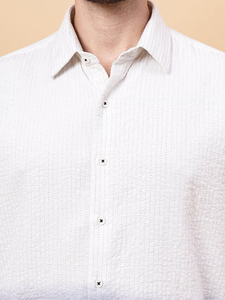 OMBRE DYE SHIRT WITH STITCH TEXTURE