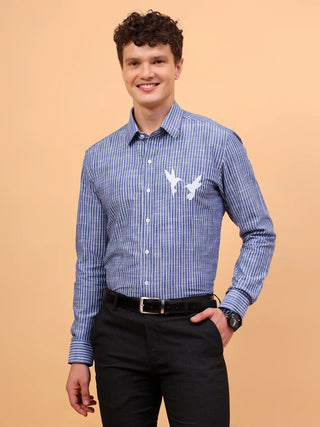 linen birds shirt