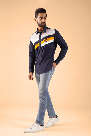 Polo Shirt with Embroidery Patch