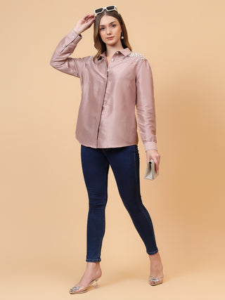 Pearl Embroidery Shirt