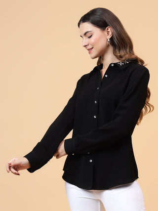 Black Rhinestone Shirt