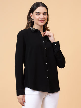 Black Rhinestone Shirt