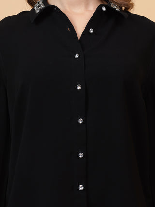 Black Rhinestone Shirt