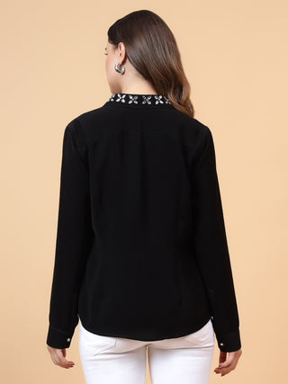 Black Rhinestone Shirt