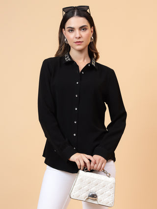 Black Rhinestone Shirt