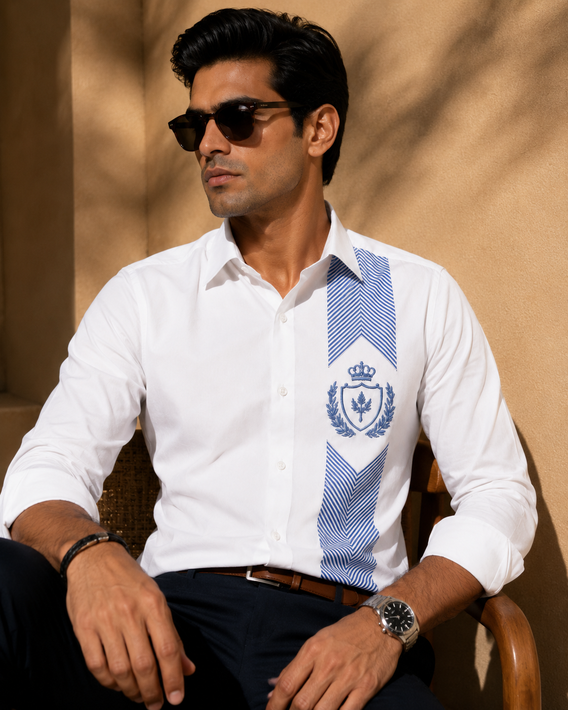 herringbone stripe shirt